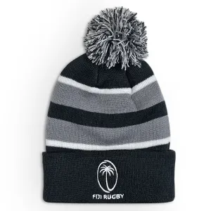 Fiji Hooped Pom-Pom Beanie
