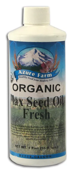 Flax Seed Oil, Fresh, Organic