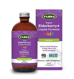 Flora Organic Sambu Guard Elderberry  Kids Liquid Formula 250mL