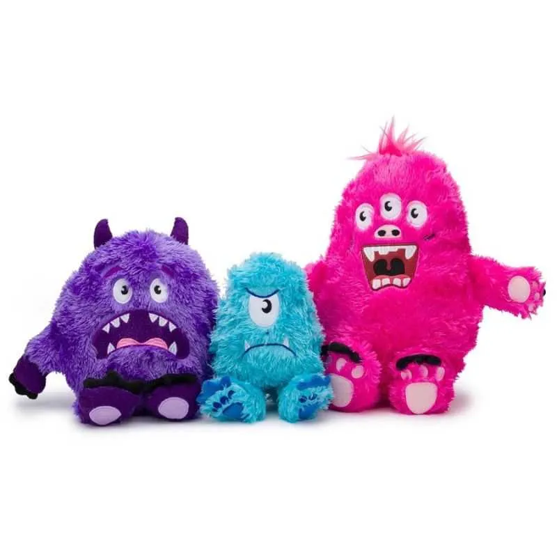 Fluffy Purple Monster Dog Toy
