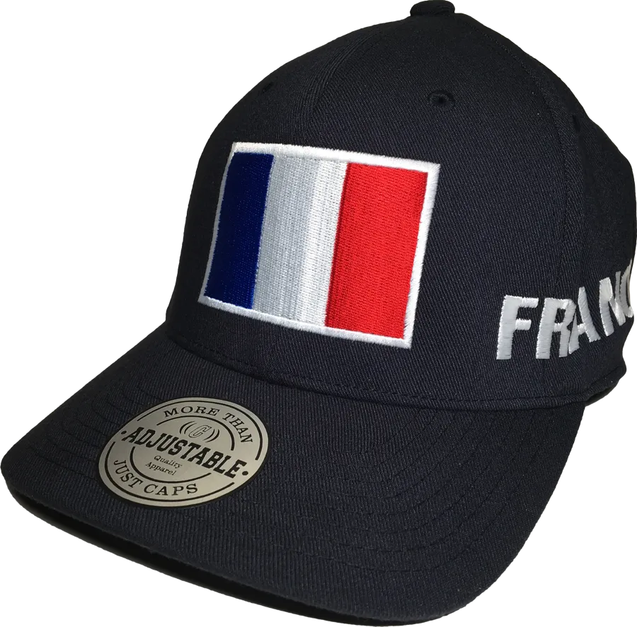 France Big Flag Cap Adjustable Navy Blue