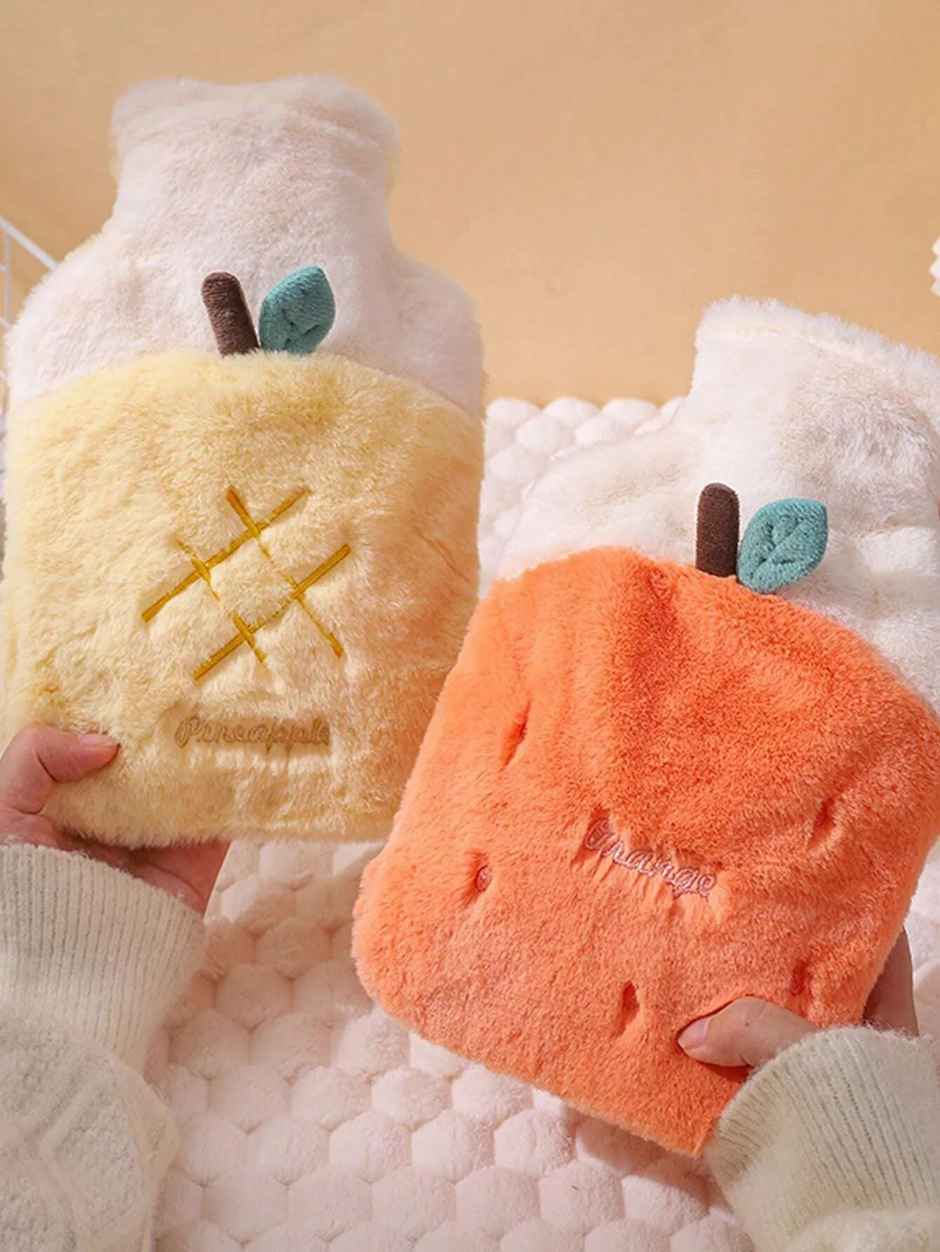 Fruit-Themed Plush Hot Water Bag (1000ml)