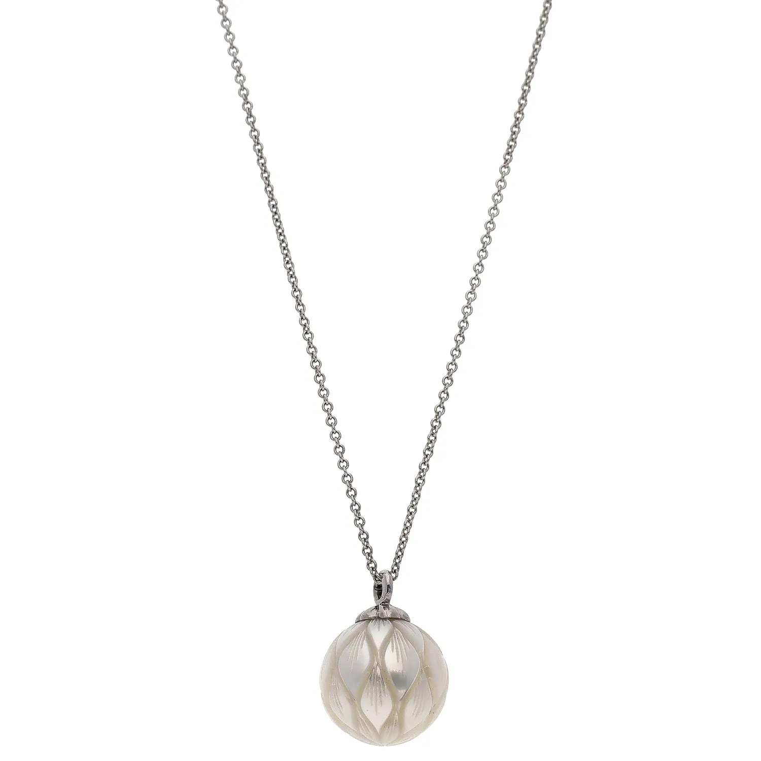 Galatea Momento 14K White Gold Lucky Daisy Pearl Pendant