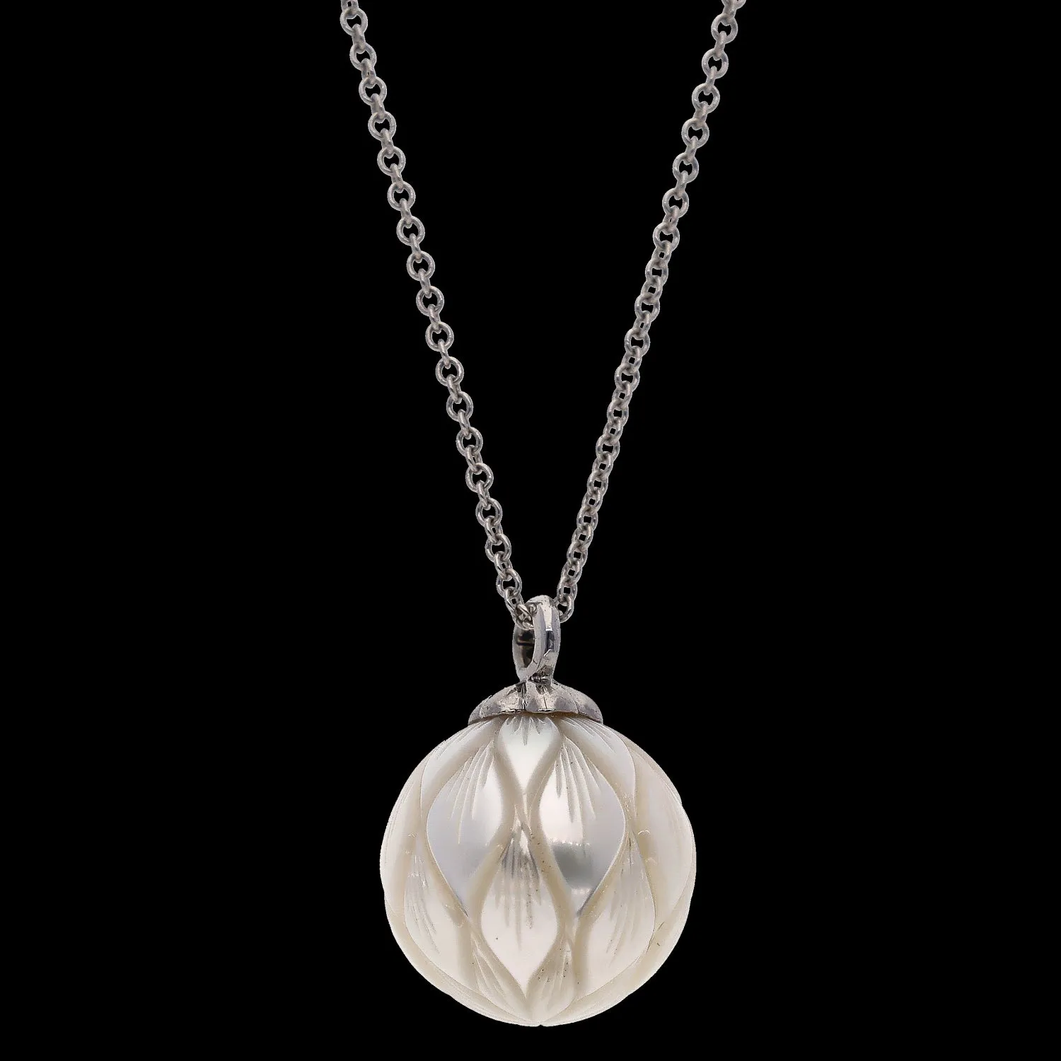 Galatea Momento 14K White Gold Lucky Daisy Pearl Pendant