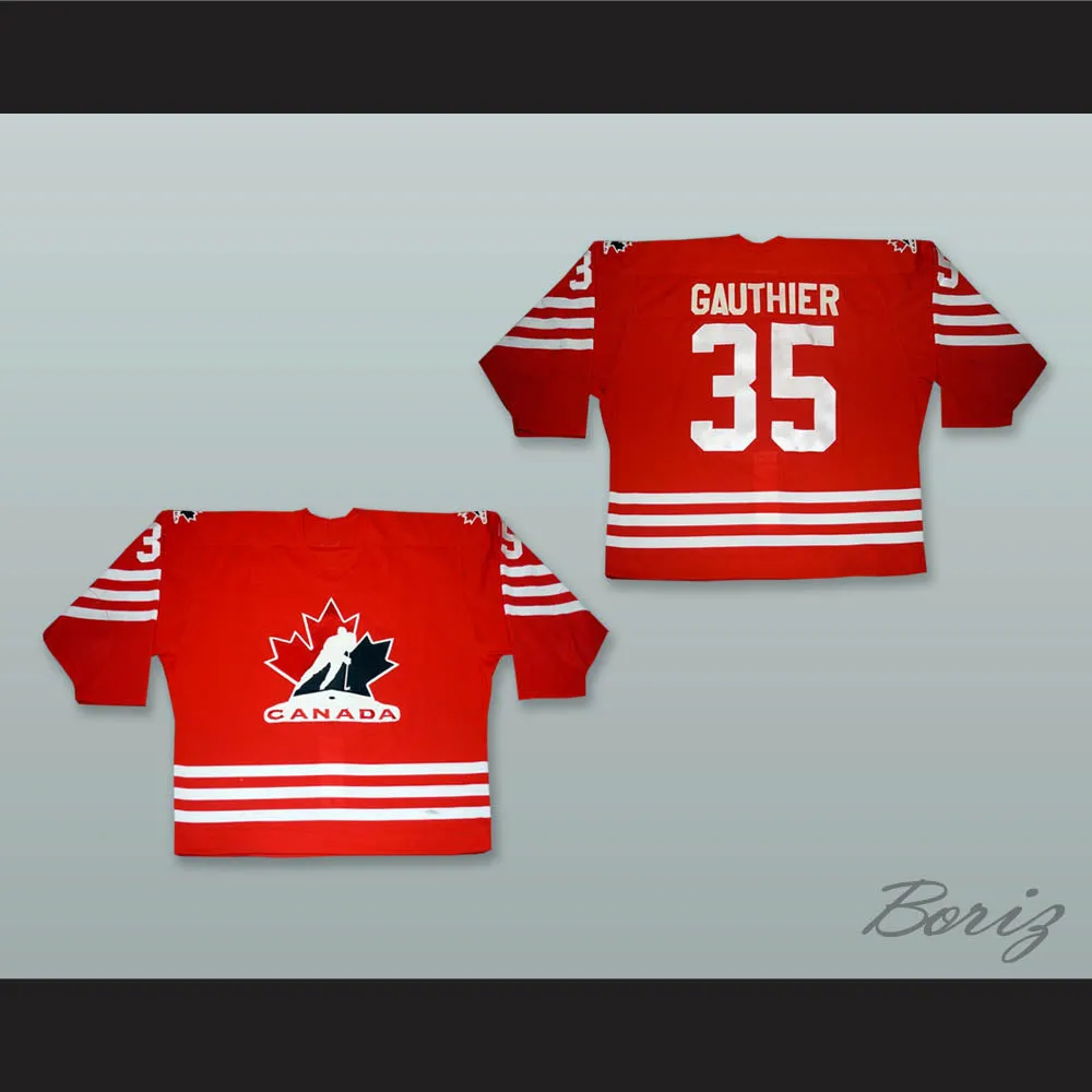 Gauthier 35 Canada National Team Red Hockey Jersey