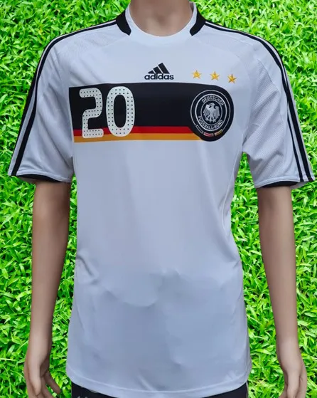 GERMANY 2008 UEFA EURO 1ST. RUNNER UP TITLE HOME LUKAS PODOLSKI 20 HOME ADIDAS JERSEY SHIRT TRIKOT MEDIUM # 613200  SOLD!!