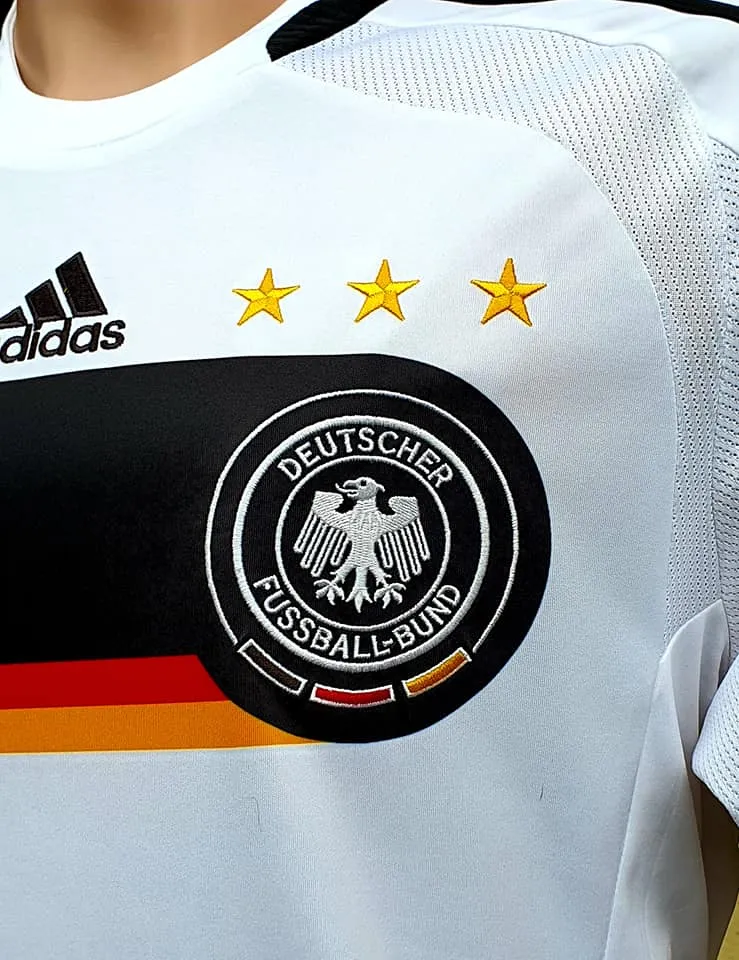 GERMANY 2008 UEFA EURO 1ST. RUNNER UP TITLE HOME LUKAS PODOLSKI 20 HOME ADIDAS JERSEY SHIRT TRIKOT MEDIUM # 613200  SOLD!!