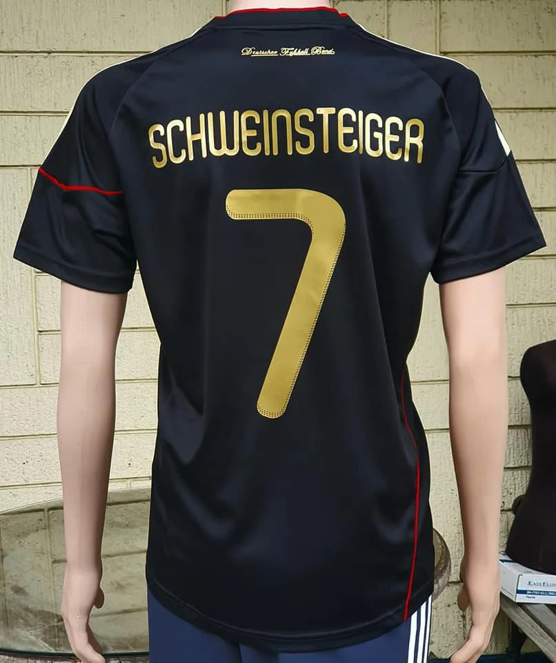 GERMANY 2010 WORLD CUP 3rd PLACE SCHWEINTEIGER 7 AWAY JERSEY CONTROVERSY SHIRT TRIKOT MEDIUM  CODE # 623793  OUT OF STOCK!