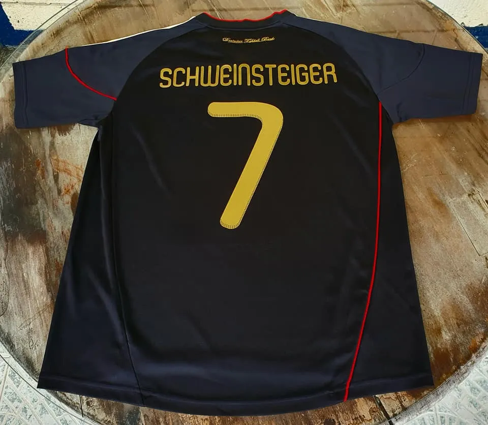 GERMANY 2010 WORLD CUP 3rd PLACE SCHWEINTEIGER 7 AWAY JERSEY CONTROVERSY SHIRT TRIKOT MEDIUM  CODE # 623793  OUT OF STOCK!