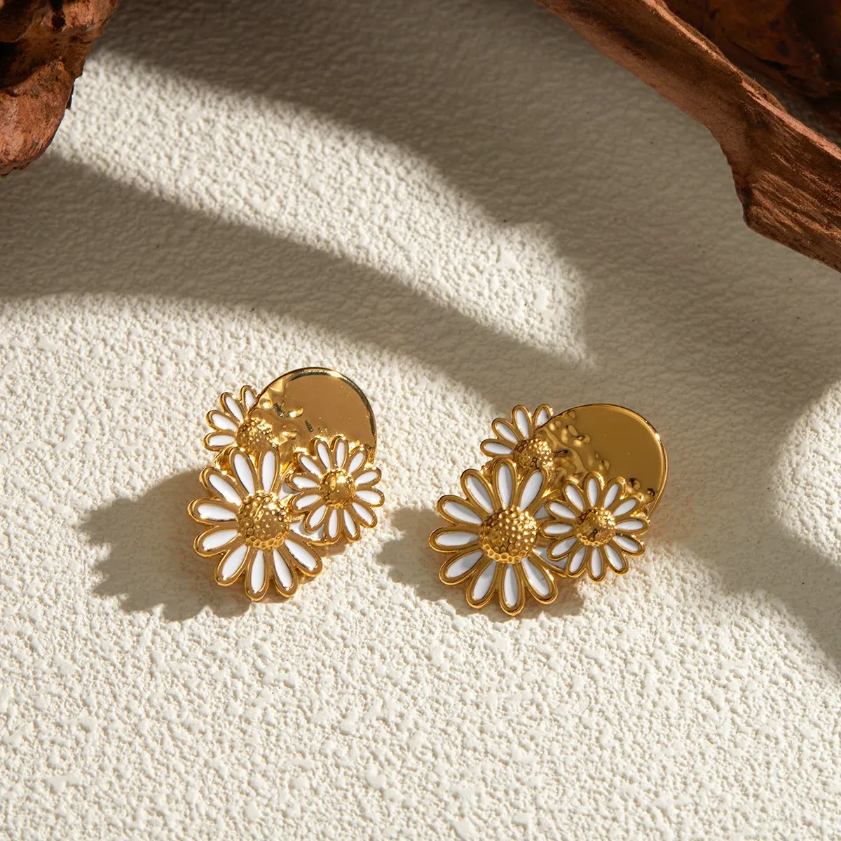 Golden Daisy Drip Earrings