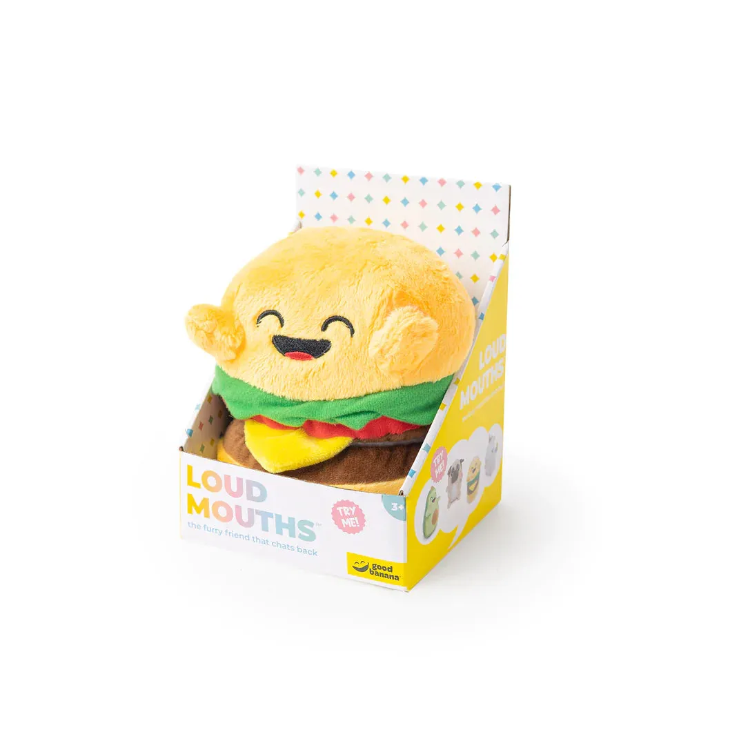 Good Banana Loud Mouths Plush Toy - Huey the Hamburger