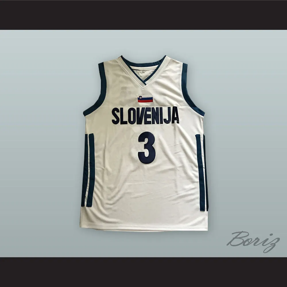 Goran Dragic 3 Slovenija National Team White Basketball Jersey