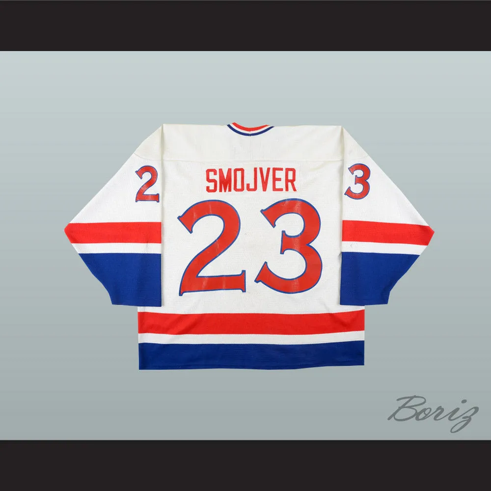 Gordan Smojver 23 Croatia National Team White Hockey Jersey
