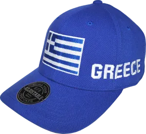 Greece Big Flag Cap Adjustable Royal