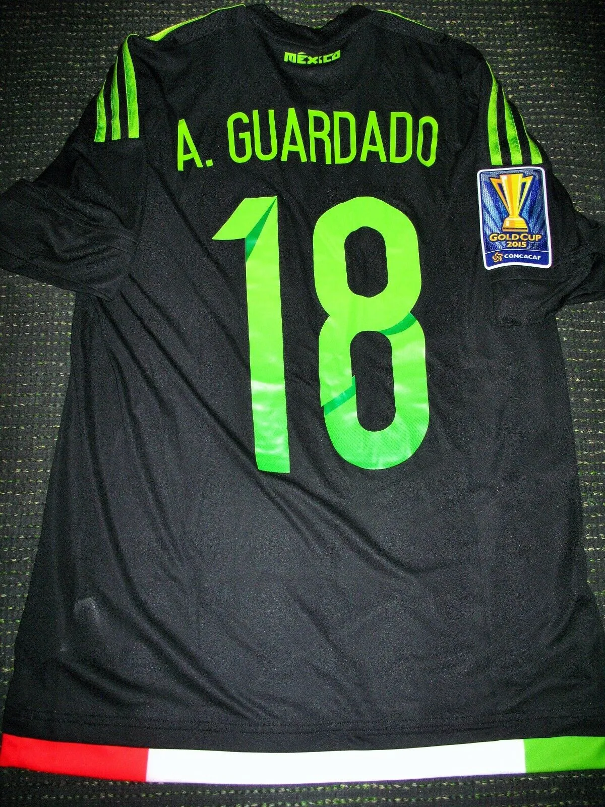 Guardado Mexico 2015 GOLD CUP MATCH WORN ADIZERO Jersey Camiseta Shirt M