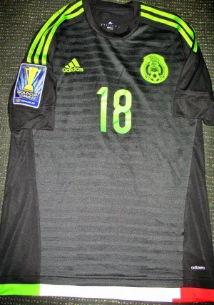 Guardado Mexico 2015 GOLD CUP MATCH WORN ADIZERO Jersey Camiseta Shirt M