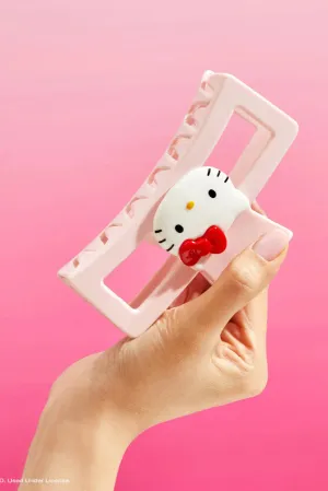 Hello Kitty x Kitsch Recycled Plastic Jumbo Open Shape Claw Clip 1pc - Hello Kitty Face