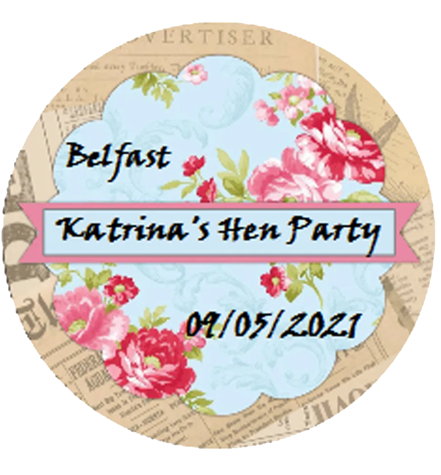 Hen Party Personalised Vintage Badge
