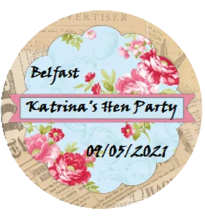 Hen Party Personalised Vintage Badge