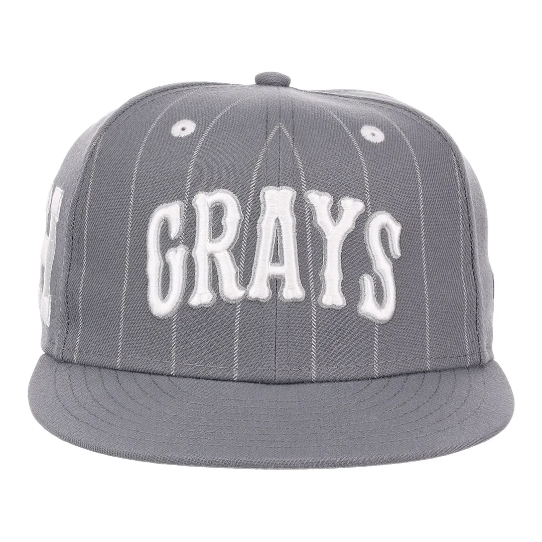 Homestead Grays NLB Black Pinstripe Fitted Ballcap