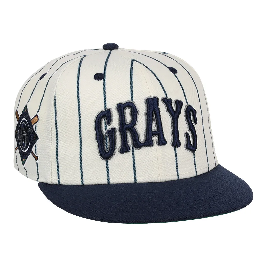 Homestead Grays NLB Pinstripe Fitted Ballcap