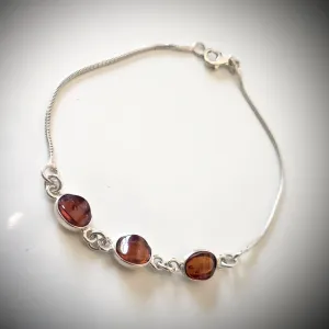 Honey Amber Chain Link Bracelet