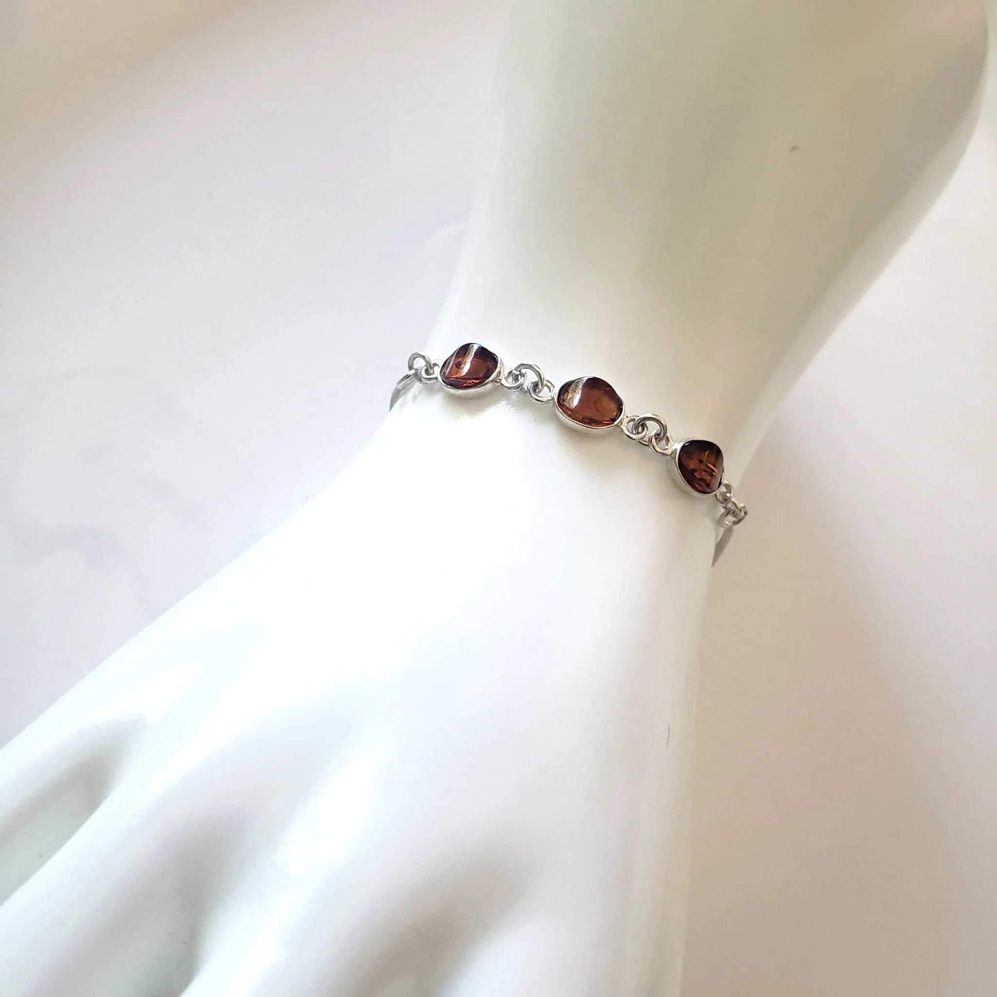 Honey Amber Chain Link Bracelet