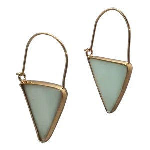 Hoop Earrings in Jadeite - Hand Made