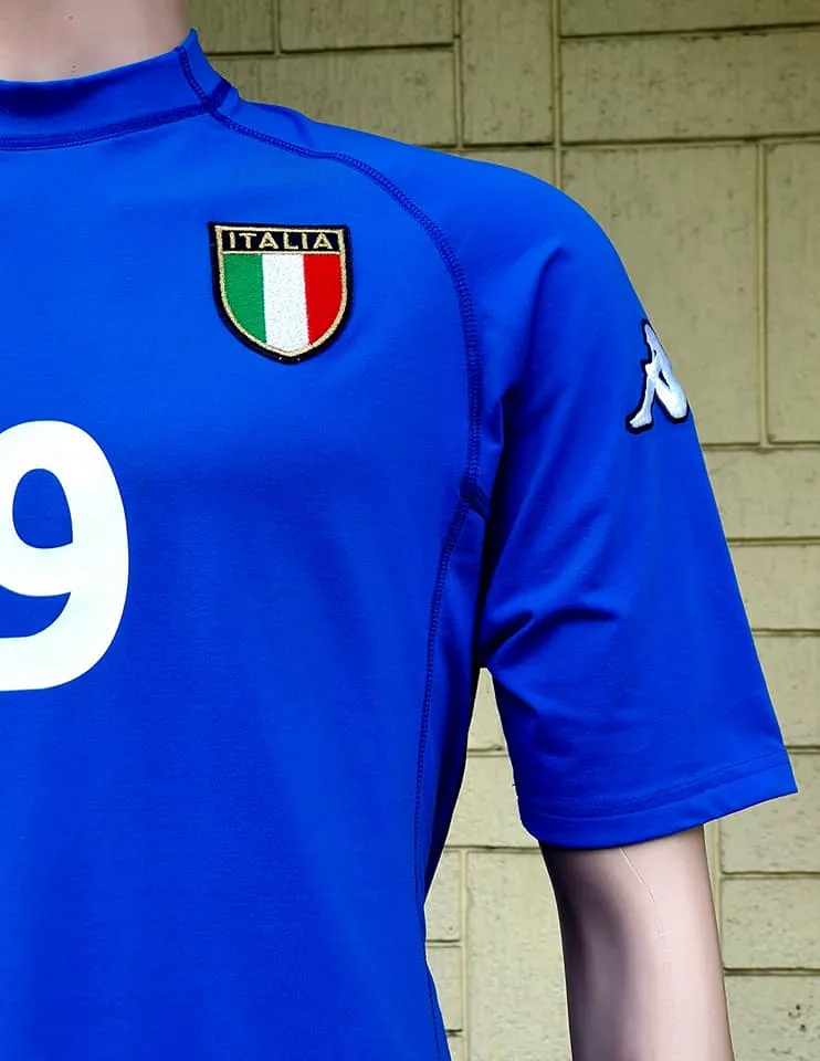 ITALY 2000 EURO FINALS CUP KAPPA SPANDEX JERSEY INZAGHI 9 SHIRT MAGLIA CAMISETA LARGE  SOLD!!!