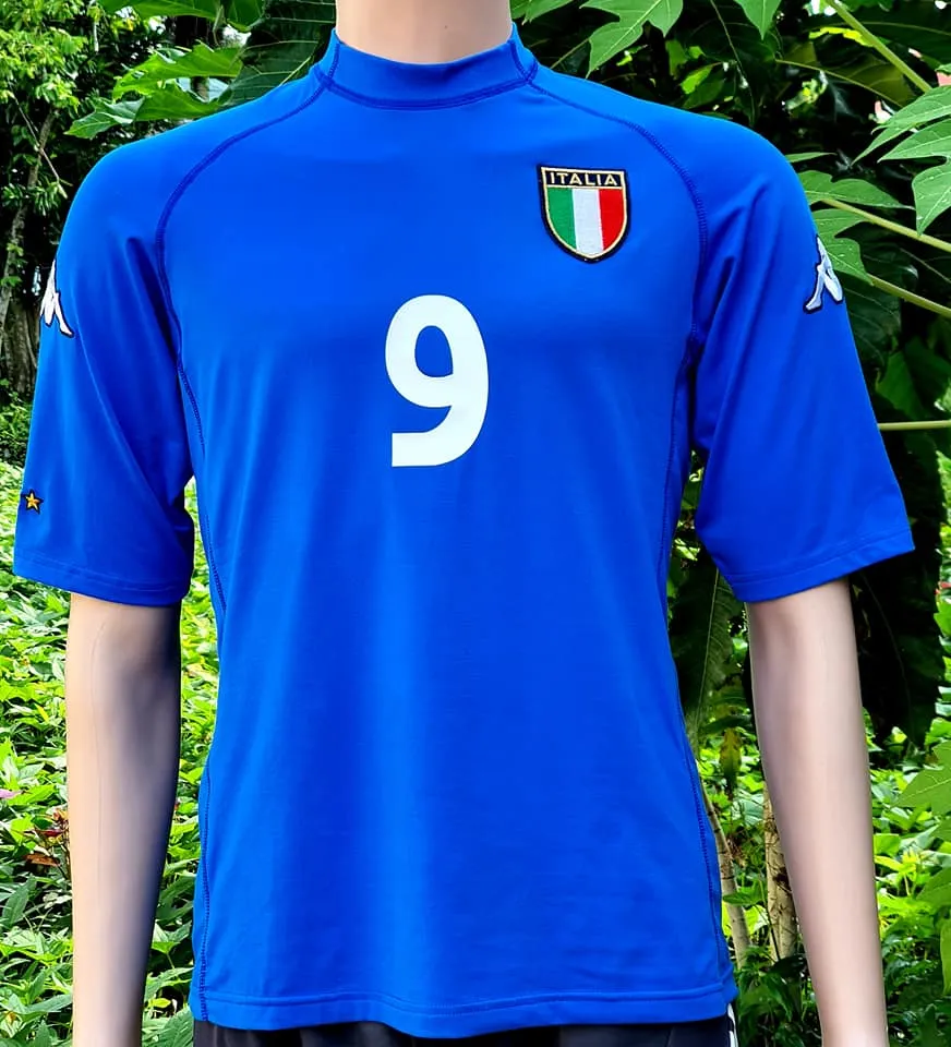 ITALY 2000 EURO FINALS CUP KAPPA SPANDEX JERSEY INZAGHI 9 SHIRT MAGLIA CAMISETA LARGE  SOLD!!!