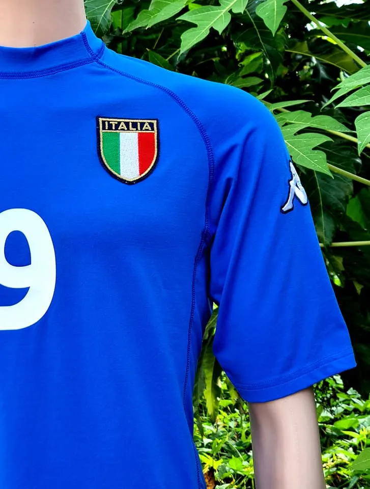 ITALY 2000 EURO FINALS CUP KAPPA SPANDEX JERSEY INZAGHI 9 SHIRT MAGLIA CAMISETA LARGE  SOLD!!!