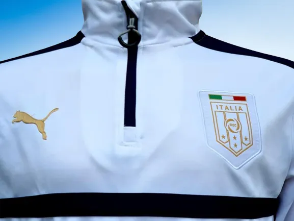 ITALY 2017-2018 PUMA " DRY CELL " QUARTER ZIP TRAINING JACKET SMALL