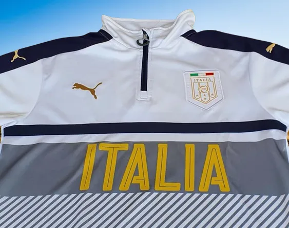 ITALY 2017-2018 PUMA " DRY CELL " QUARTER ZIP TRAINING JACKET SMALL