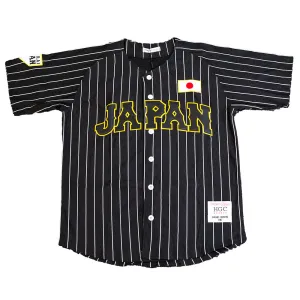JAPAN NATIONAL BASEBALL OHTANI BUTTON DOWN JERSEY (BLACK)