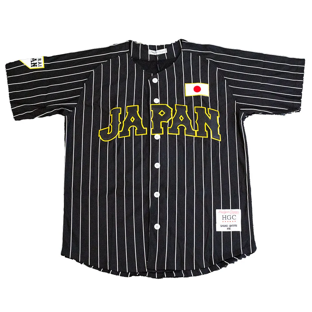 JAPAN NATIONAL BASEBALL OHTANI BUTTON DOWN JERSEY (BLACK)