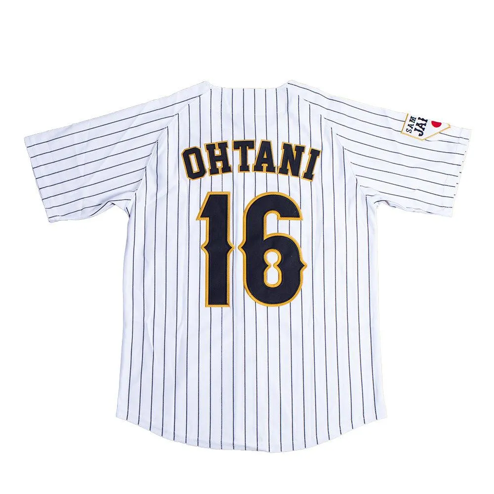 JAPAN NATIONAL BASEBALL OHTANI BUTTON DOWN JERSEY (WHITE)