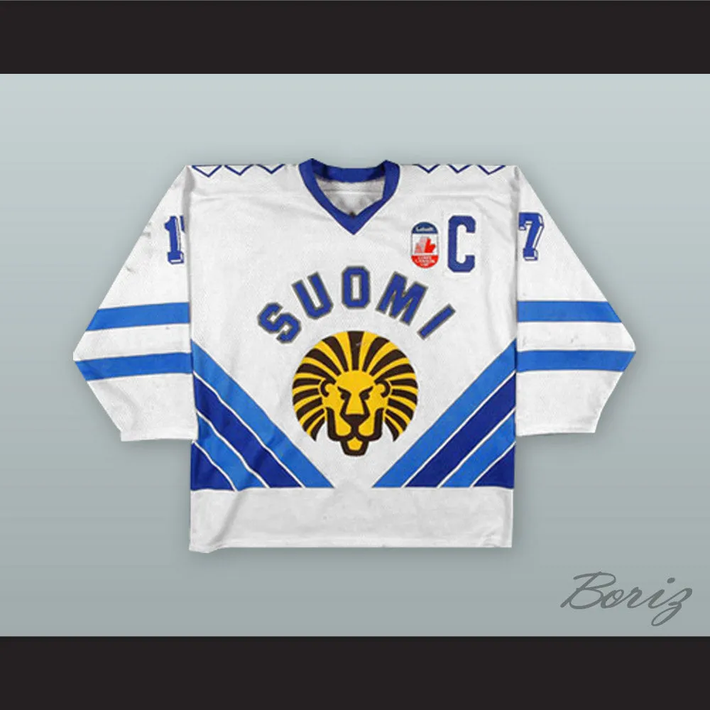 Jari Kurri 17 Finland National Team White Hockey Jersey Canada Cup