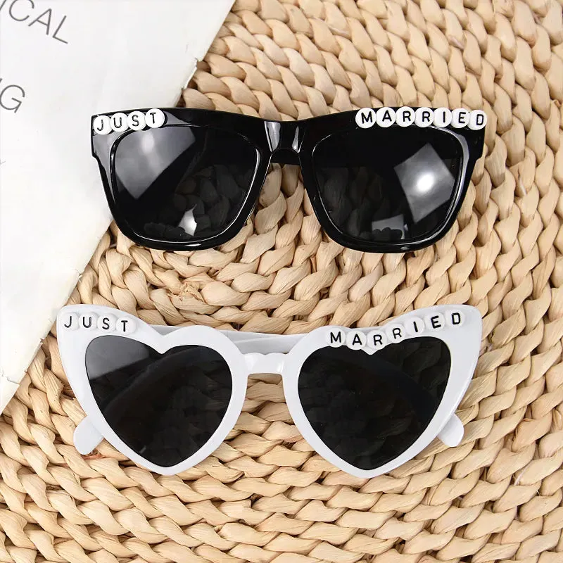 Just Married Sunglasses Wedding Bridal Shower Decoration Bride Groom Team Bride Sun Glasses Bridesmaid Gift Bachelorette Party