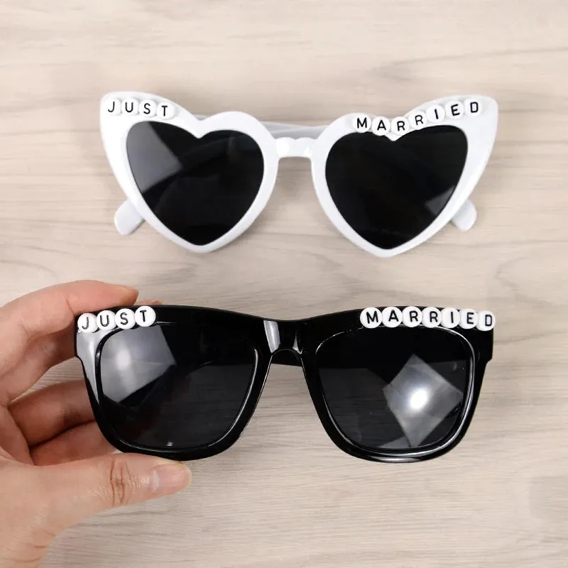 Just Married Sunglasses Wedding Bridal Shower Decoration Bride Groom Team Bride Sun Glasses Bridesmaid Gift Bachelorette Party