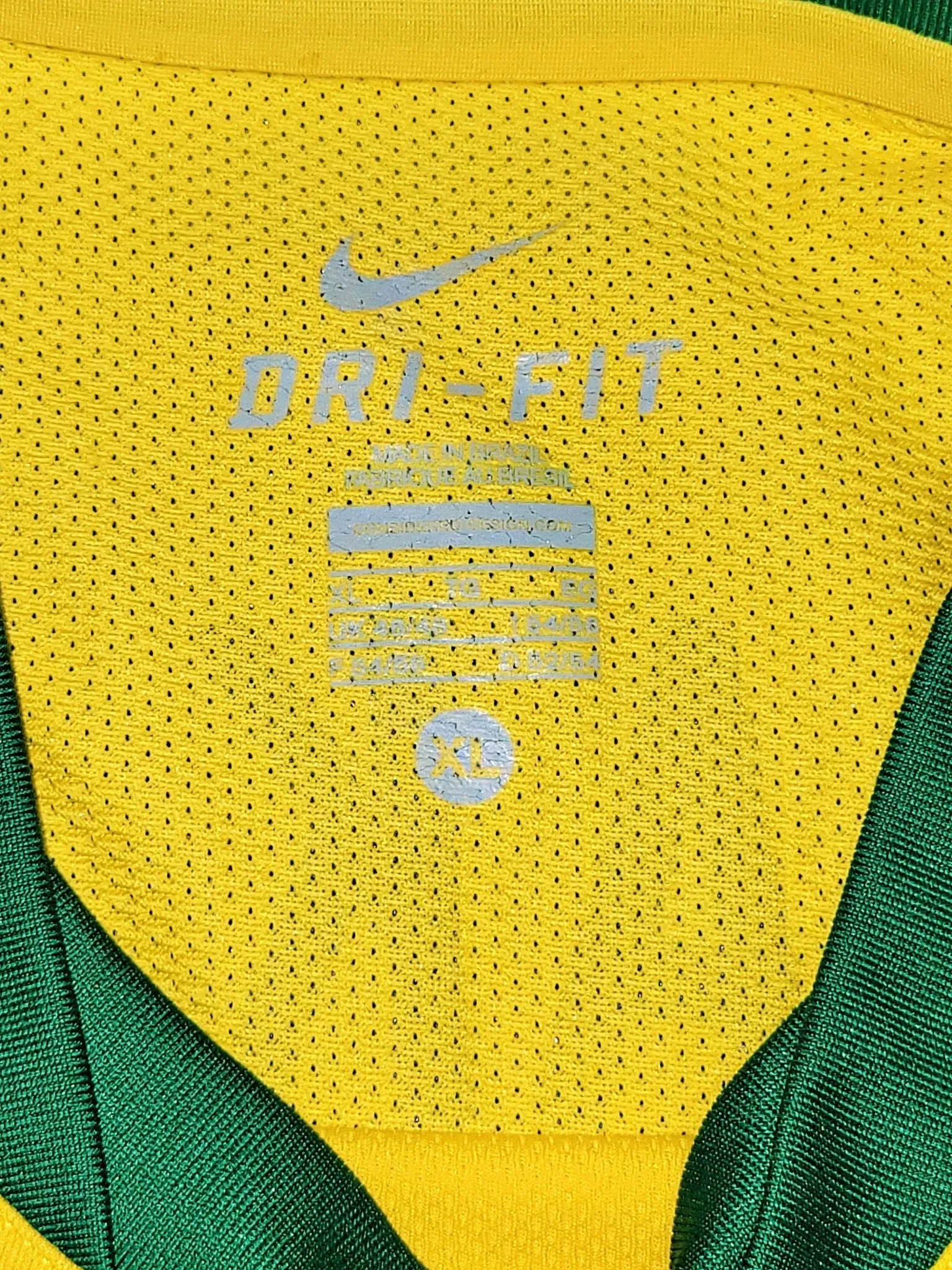 Kaka Brazil WORLD CUP 2010 PLAYER ISSUE Soccer Jersey Shirt XL SKU# 369276-703