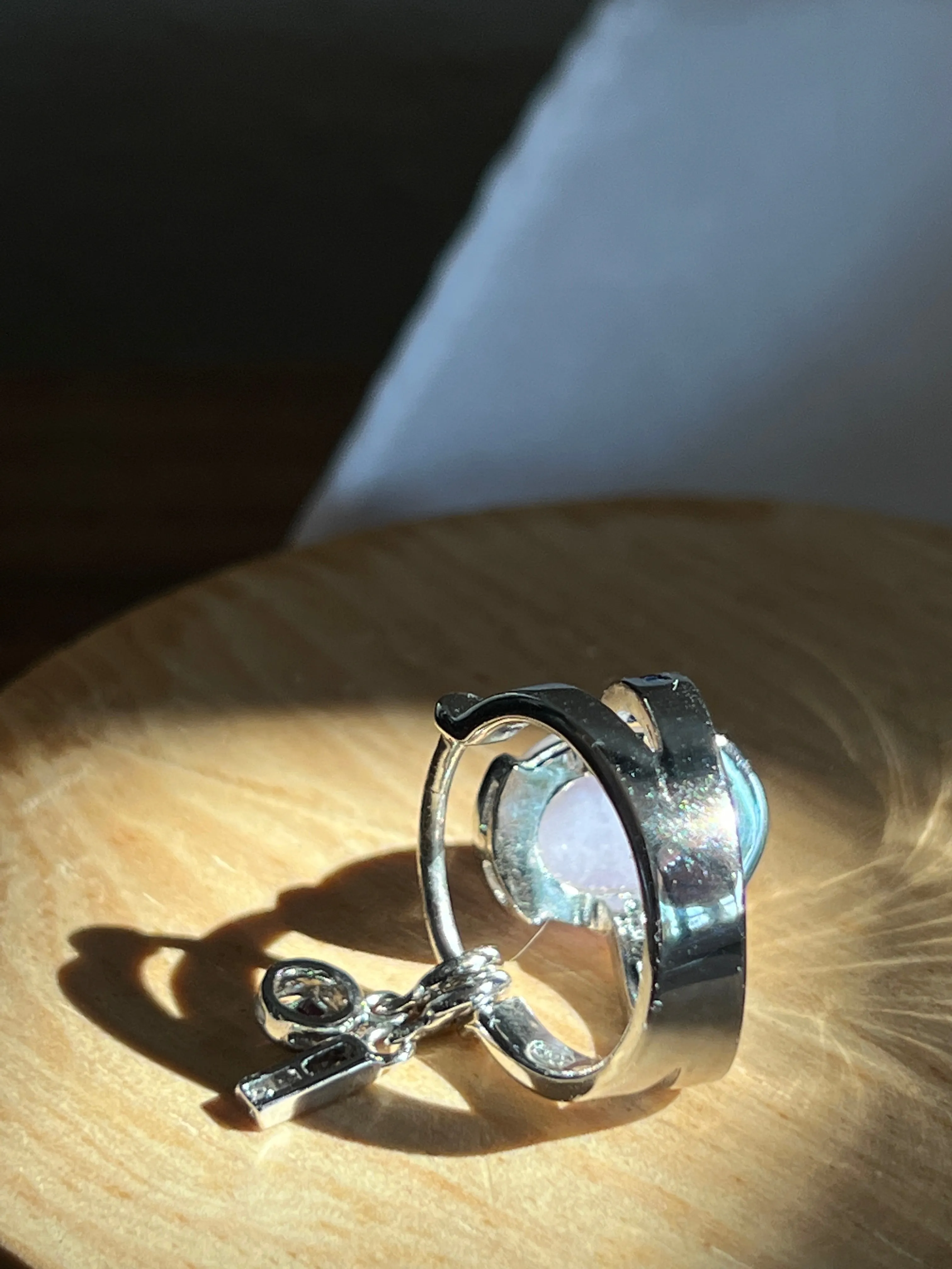 Lavender Jadeite Jade Cabochon Amulet Ring
