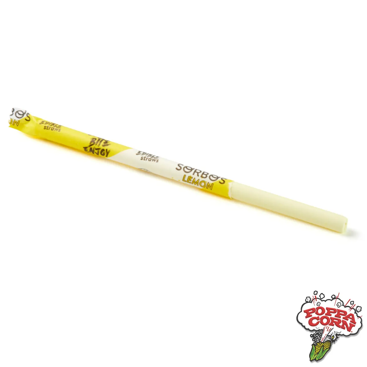 Lemon Edible Straws - 200/case - Item Code: SOR008