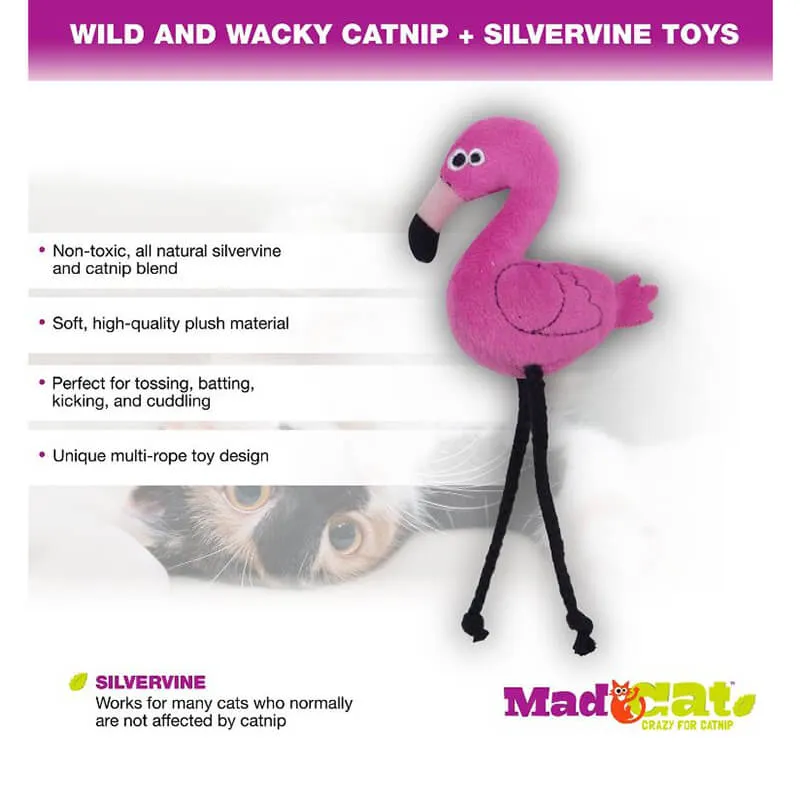 Mad Cat Flingin' Flamingo with Catnip & Silvervine