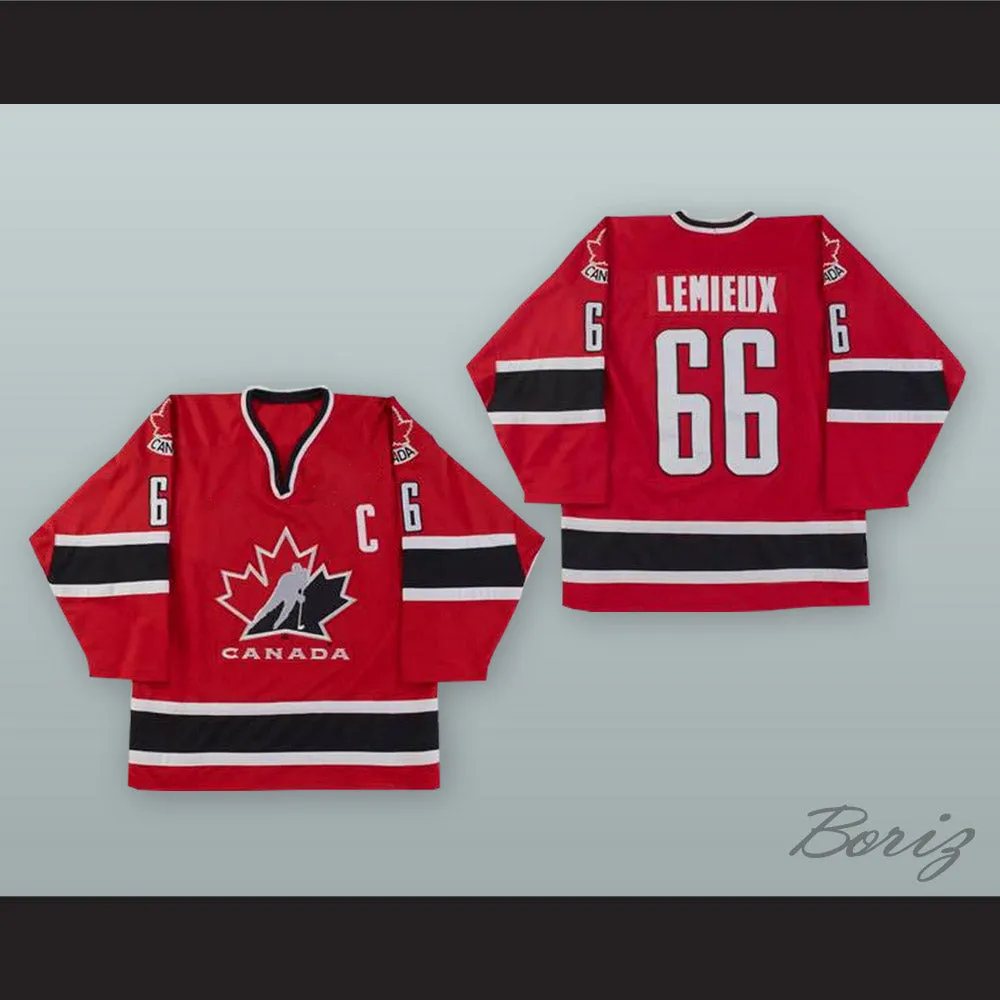 Mario Lemieux 66 Canada National Team Red Hockey Jersey