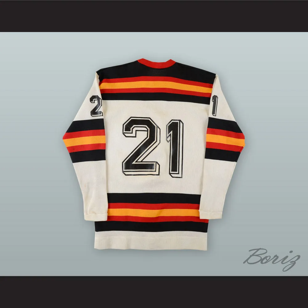 Martin Wild 21 West Germany National Team White Hockey Jersey