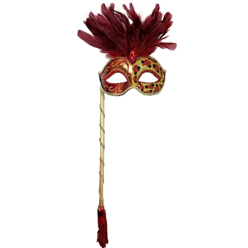 Masquerade Mask - Animal Print on Stick