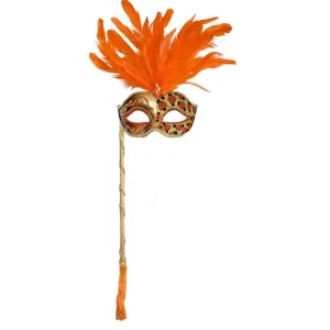 Masquerade Mask - Animal Print on Stick