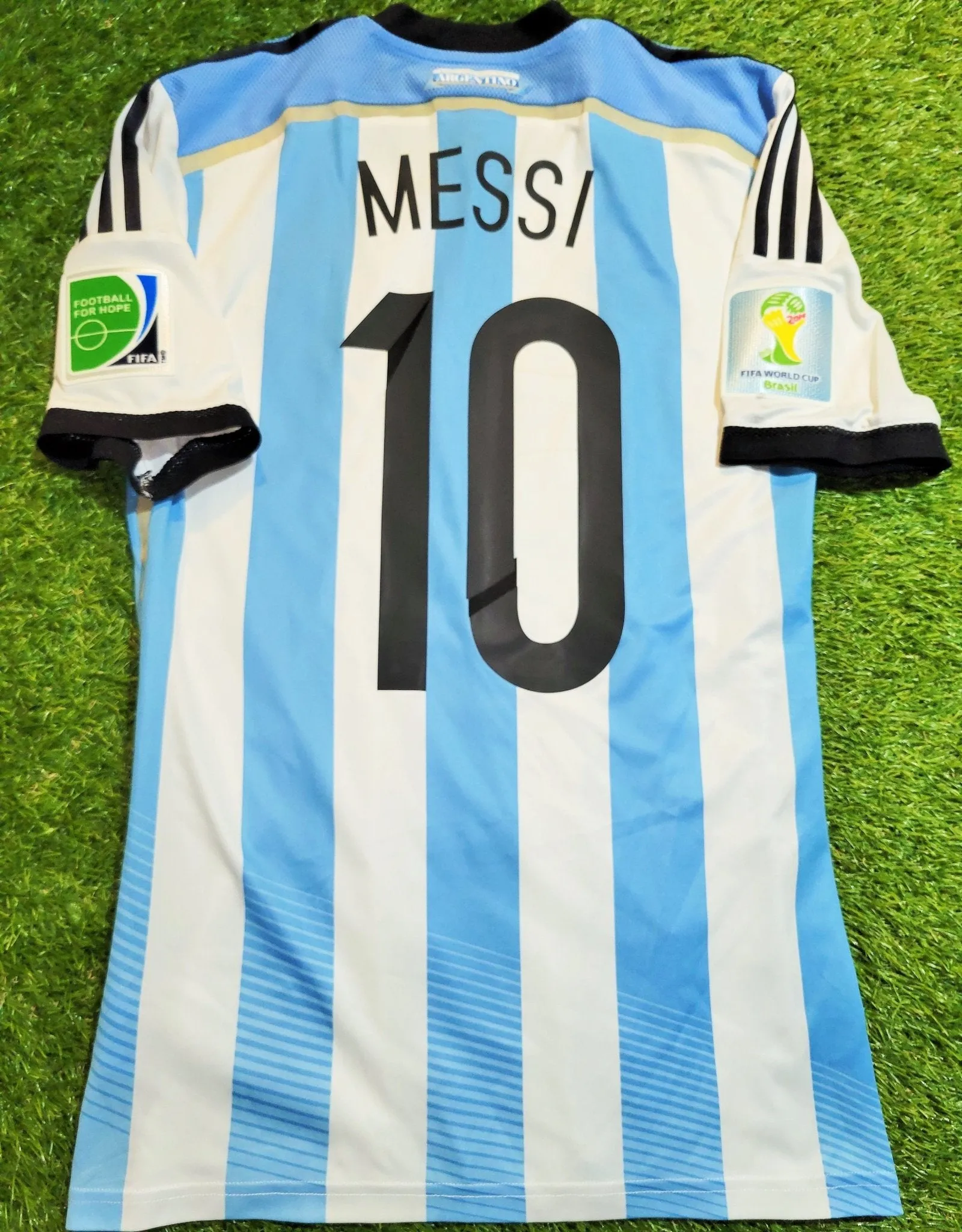 Messi Argentina 2014 WORLD CUP SEMIFINAL ADIZERO PLAYER ISSUE Jersey Shirt Camiseta M SKU# G74570