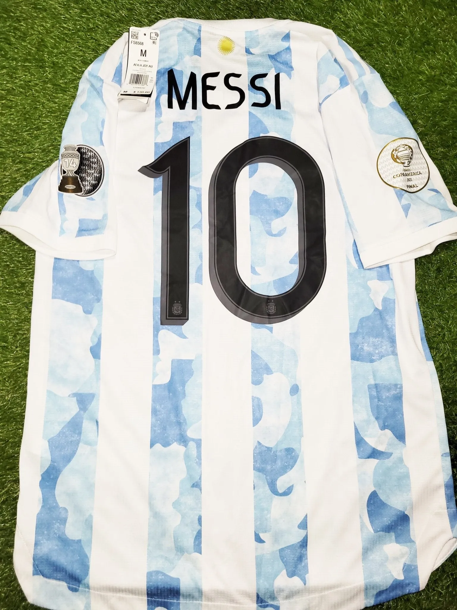 Messi Argentina 2020 2021 2022 COPA AMERICA FINAL PLAYER ISSUE Home Soccer Jersey Shirt BNWT M SKU# FS6568