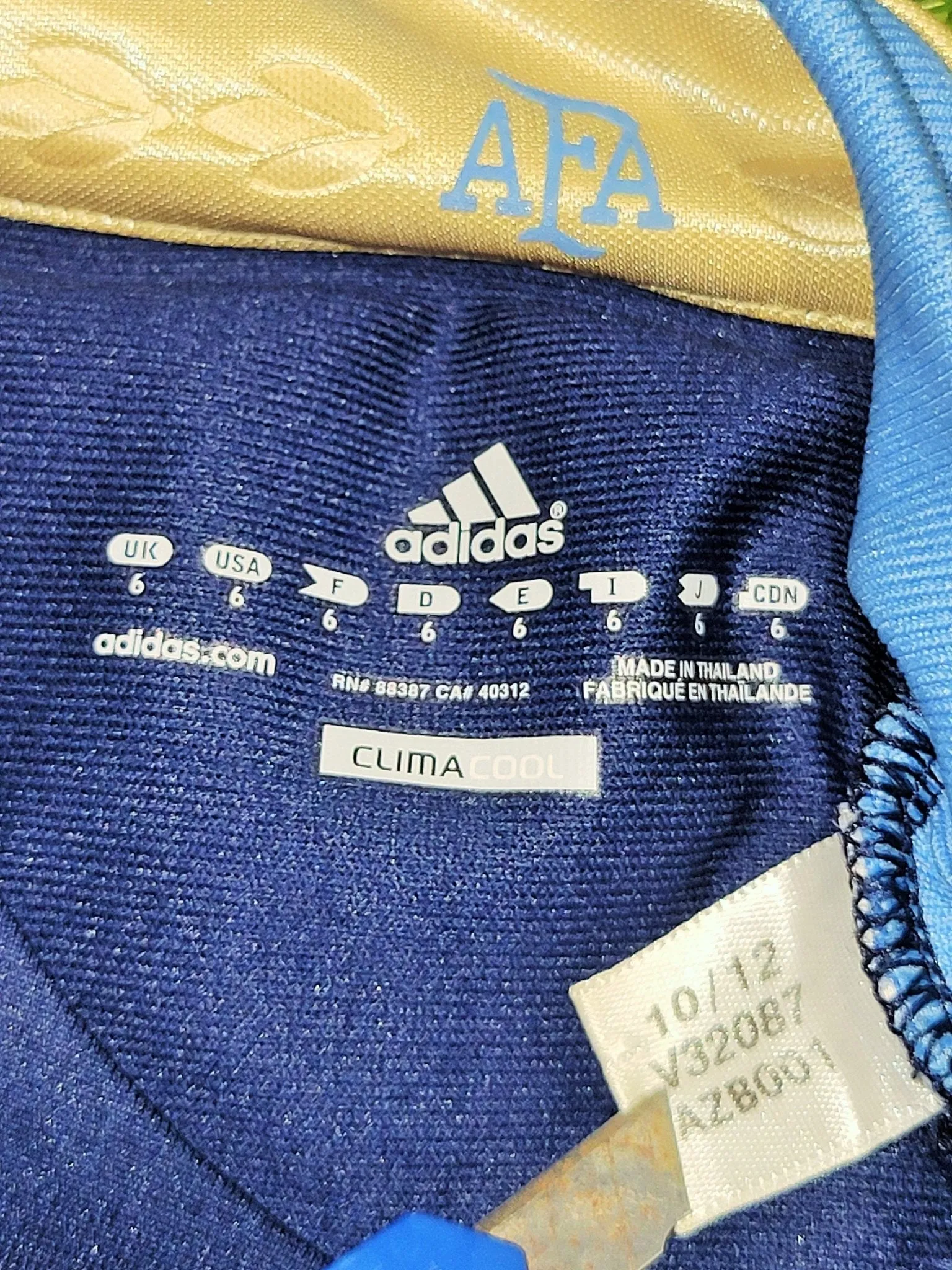 Messi Argentina COPA AMERICA TECHFIT PLAYER ISSUE 2011 Away Jersey Shirt Camiseta S SKU# V32087